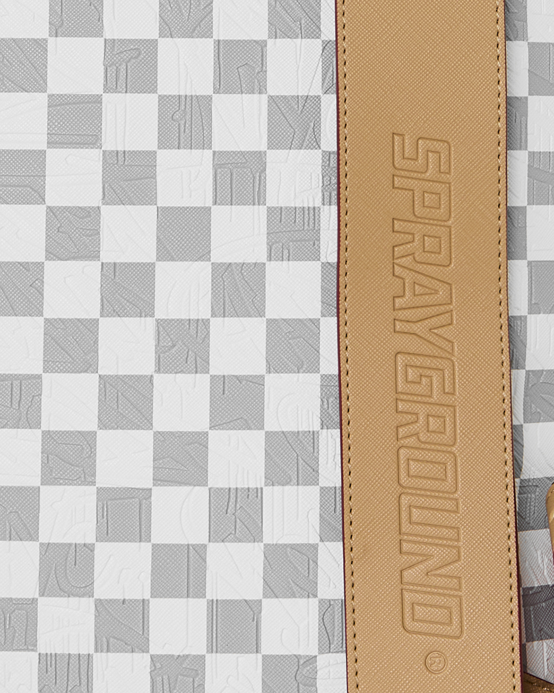 EMBOSSED CREAM CHECK MONTE CARLO BACKPACK