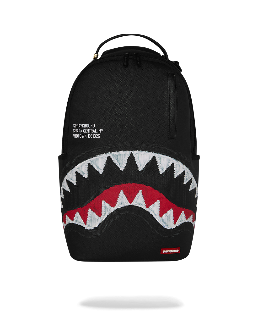 SHARK CENTRAL BLACK EMBROIDERED SHARK DLXSV BACKPACK