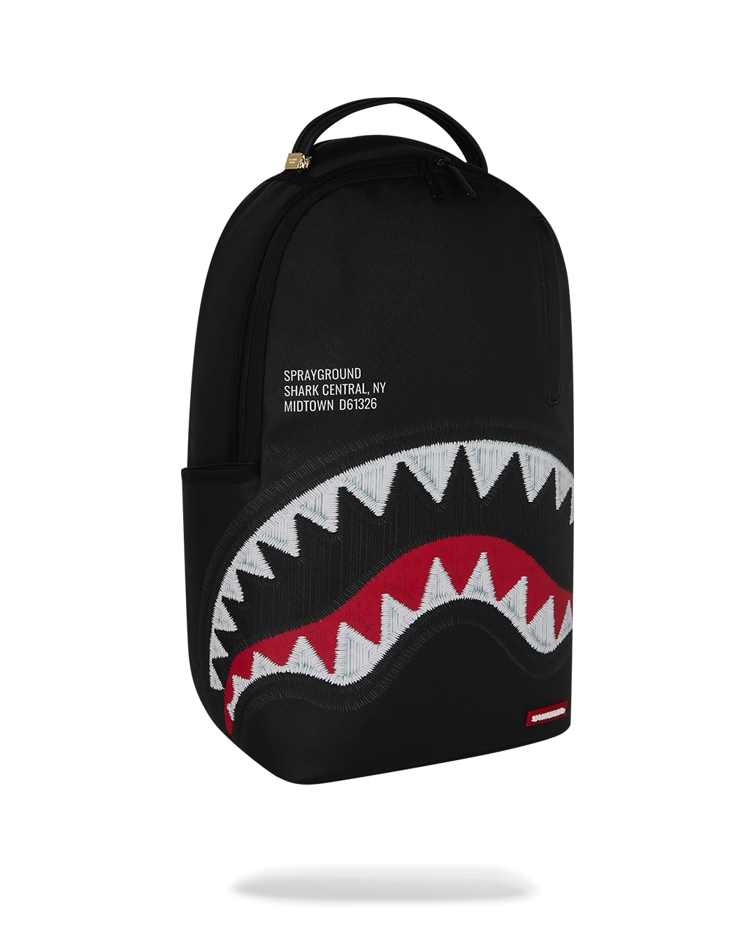 SHARK CENTRAL BLACK EMBROIDERED SHARK DLXSV BACKPACK