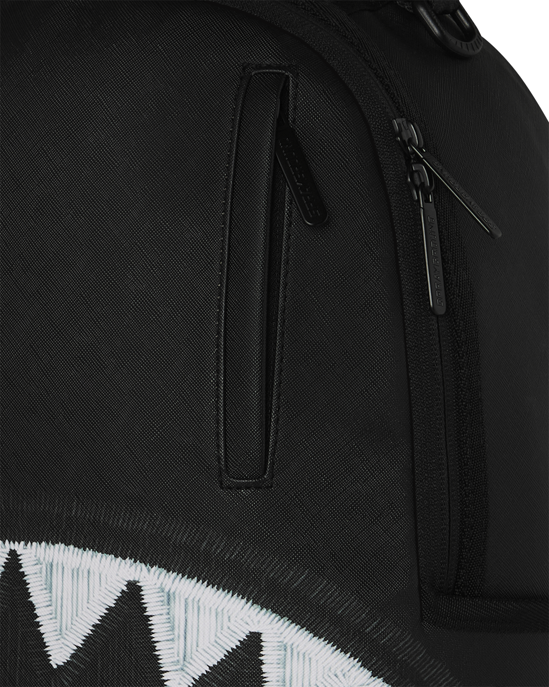 SHARK CENTRAL BLACK EMBROIDERED SHARK DLXSV BACKPACK