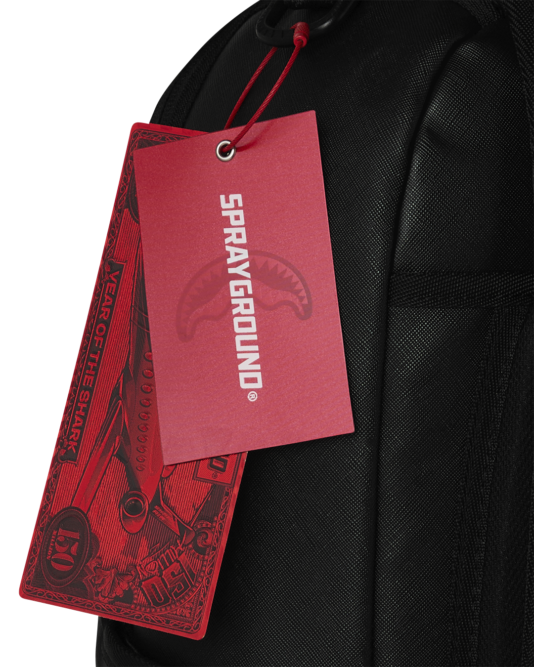 SHARK CENTRAL BLACK EMBROIDERED SHARK DLXSV BACKPACK