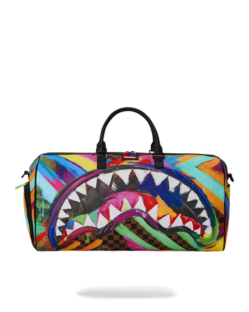 SHARKS IN PAINT LARGE DUFFLE