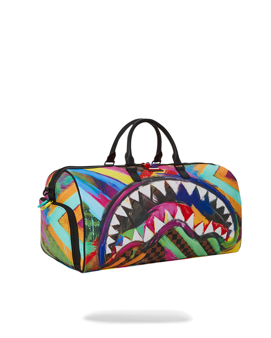 SHARKS IN PAINT LARGE DUFFLE