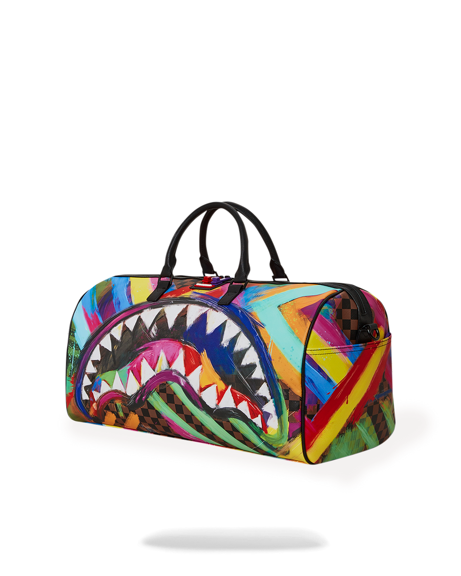 SHARKS IN PAINT LARGE DUFFLE