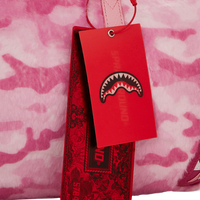 PINK CAMO FAUX FUR MINI DUFFLE