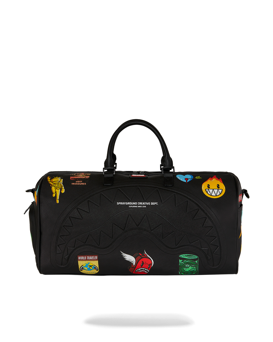 SHARKMOUTH EMBOSSED PATCHES LARGE DUFFLE