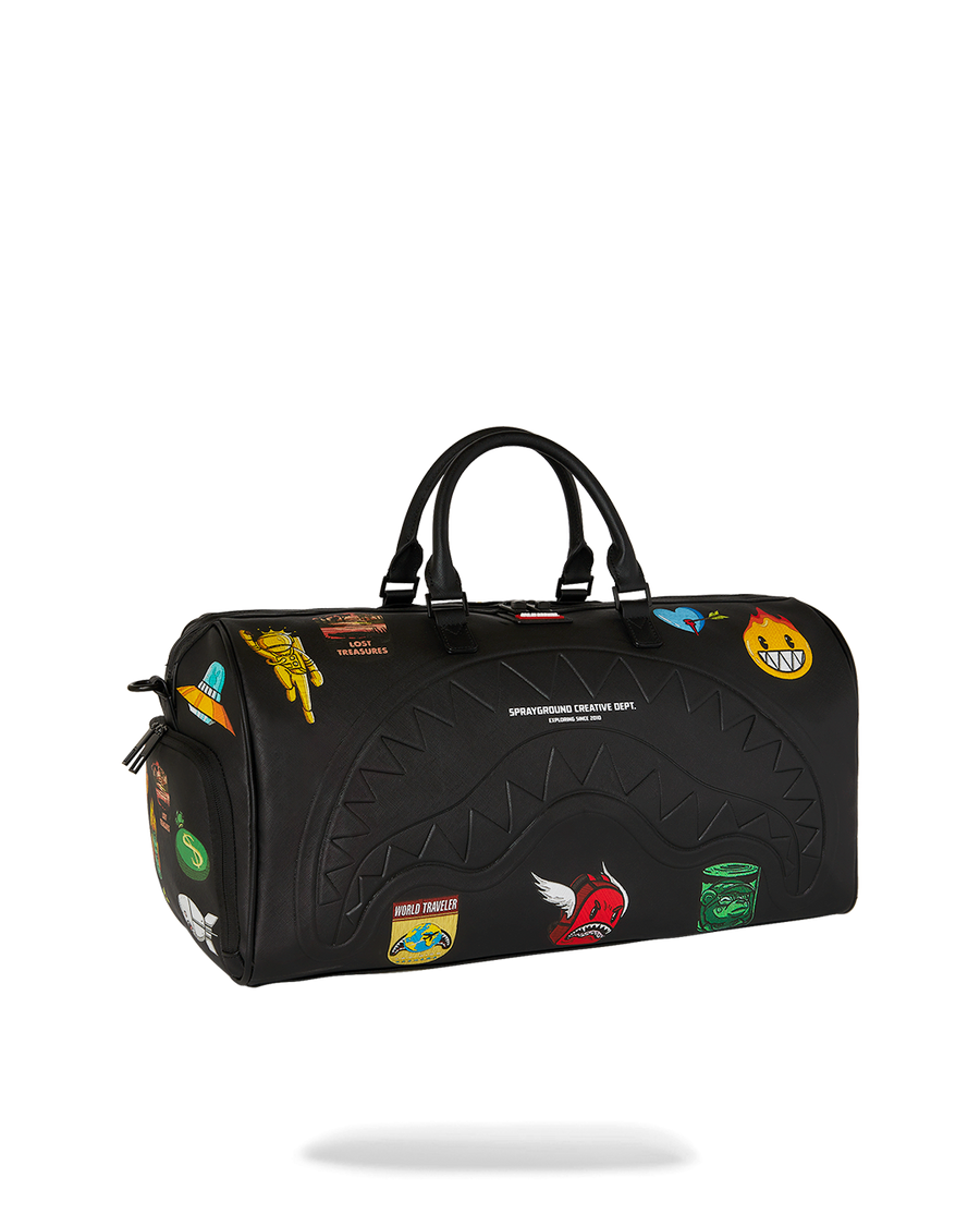 SHARKMOUTH EMBOSSED PATCHES LARGE DUFFLE
