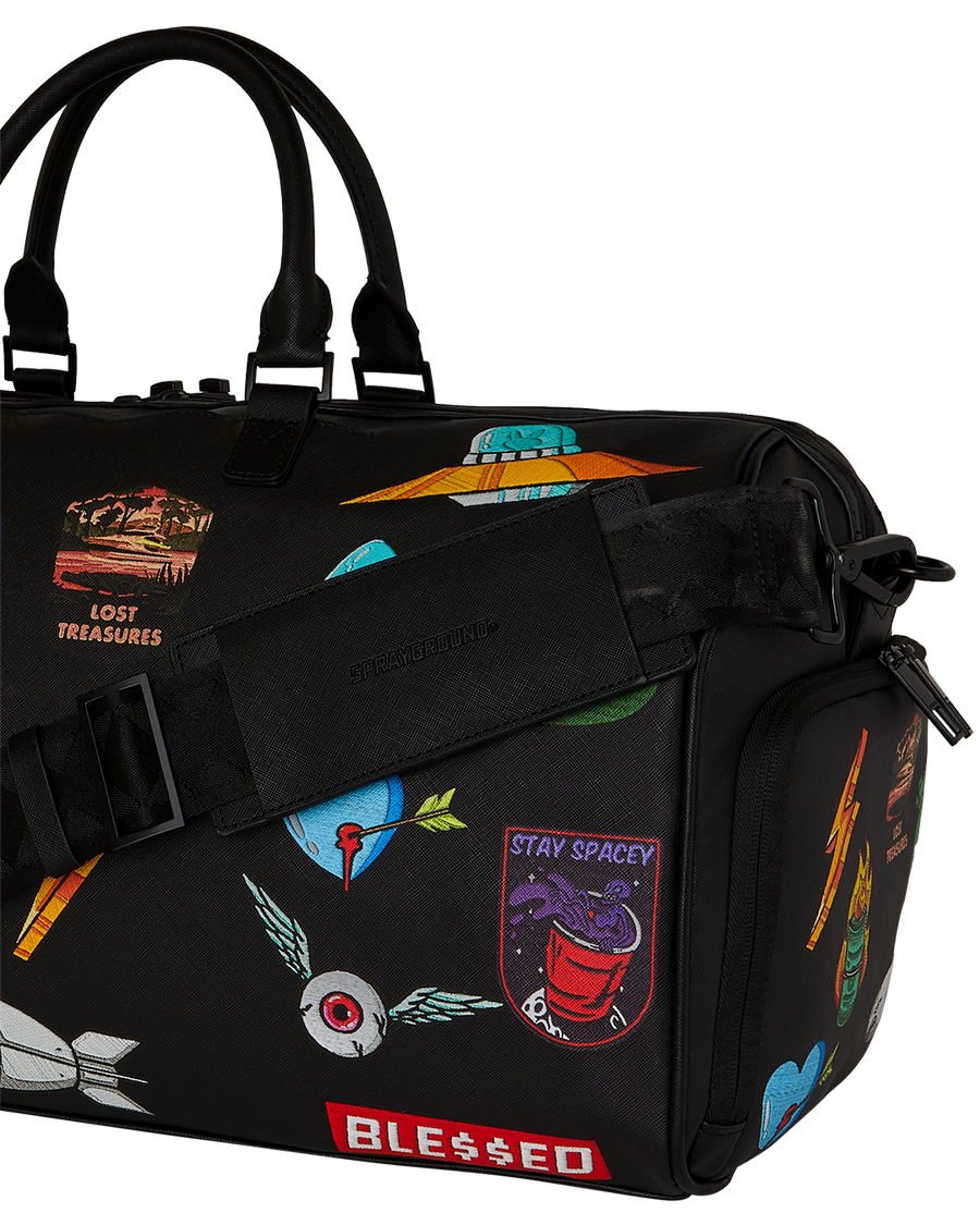 SHARKMOUTH EMBOSSED PATCHES LARGE DUFFLE