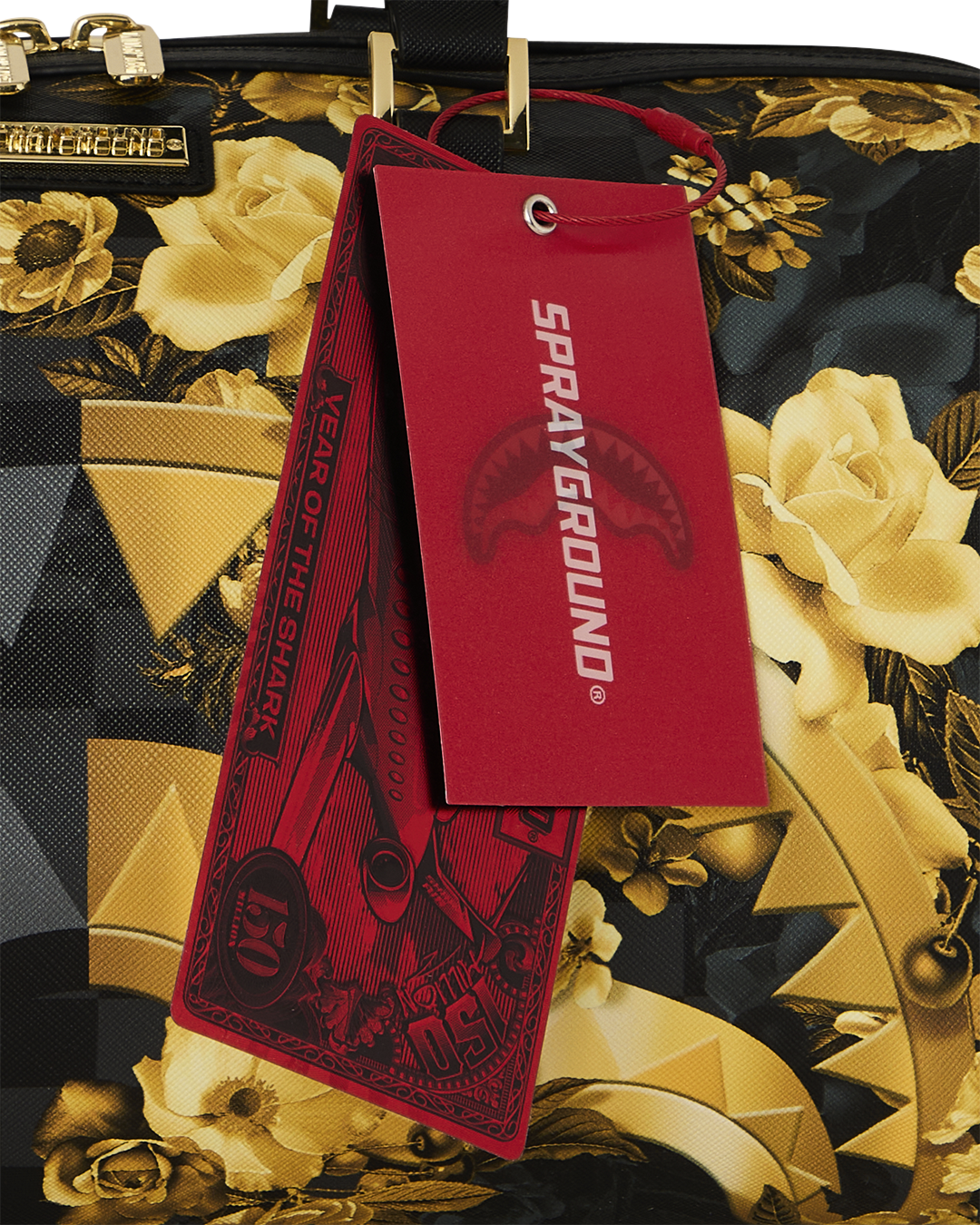 GOLD FLORAL REMIX MINI DUFFLE