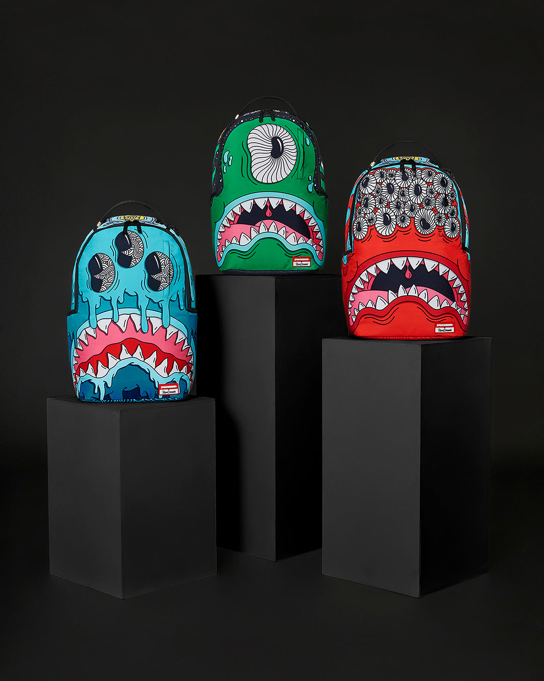 JORGE RODRIGUE EYEZ RED MONSTER BACKPACK