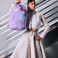 PURPLE DENIM PINK STITCH DLX-BACKPACK