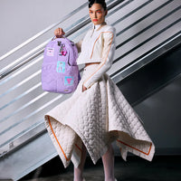 PURPLE DENIM PINK STITCH DLX-BACKPACK