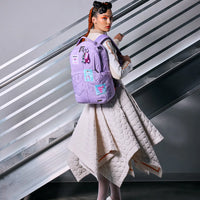 PURPLE DENIM PINK STITCH DLX-BACKPACK