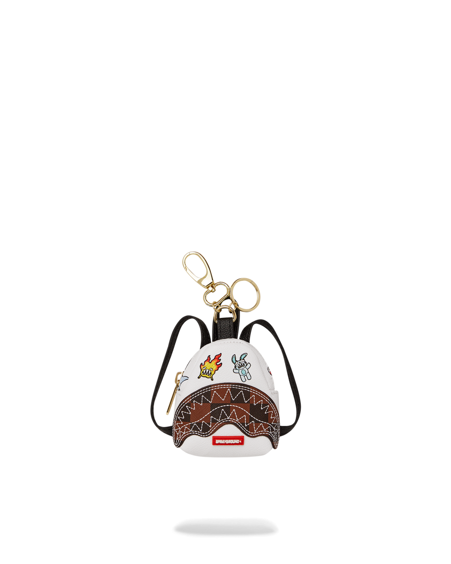 PARIS PATCH CHECK KEYCHAIN BACKPACK