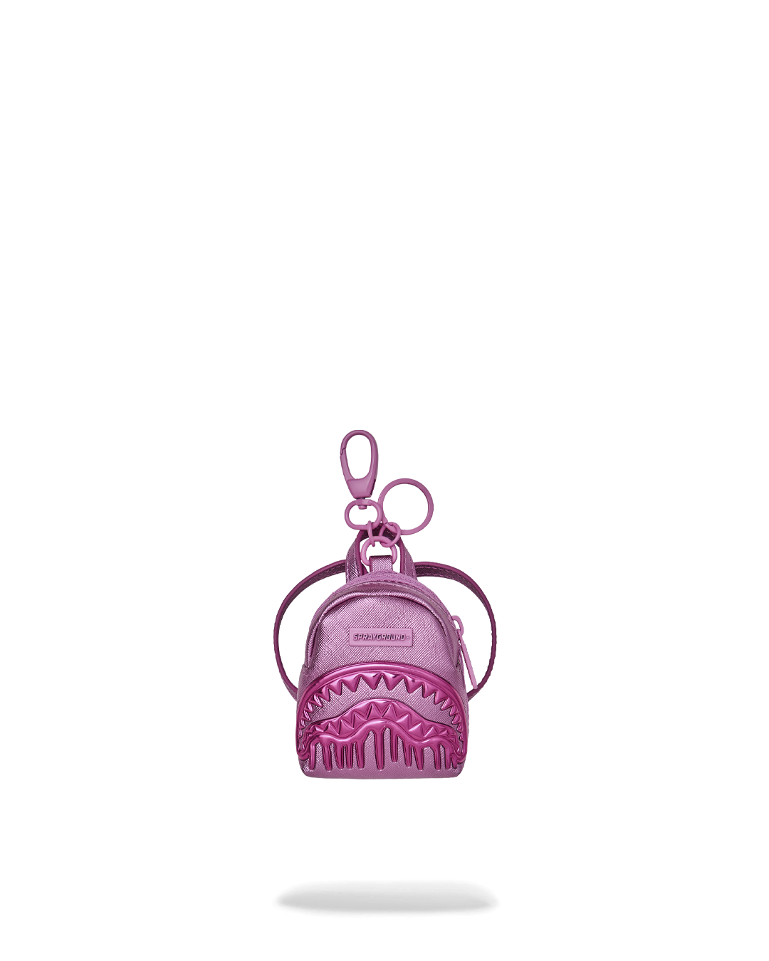 METALLIC PINK METALLIC DRIP BACKPACK KEYCHAIN