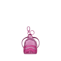 METALLIC PINK METALLIC DRIP BACKPACK KEYCHAIN