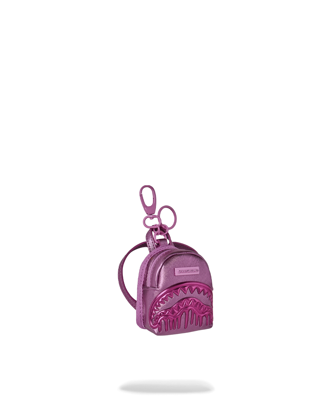 METALLIC PINK METALLIC DRIP BACKPACK KEYCHAIN