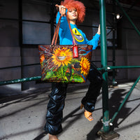 SUNFLOWER GRIN RON ENGLISH COLLAB TOTE
