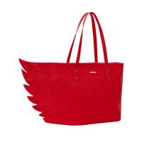 RED SCRIBBLE WING TOTE