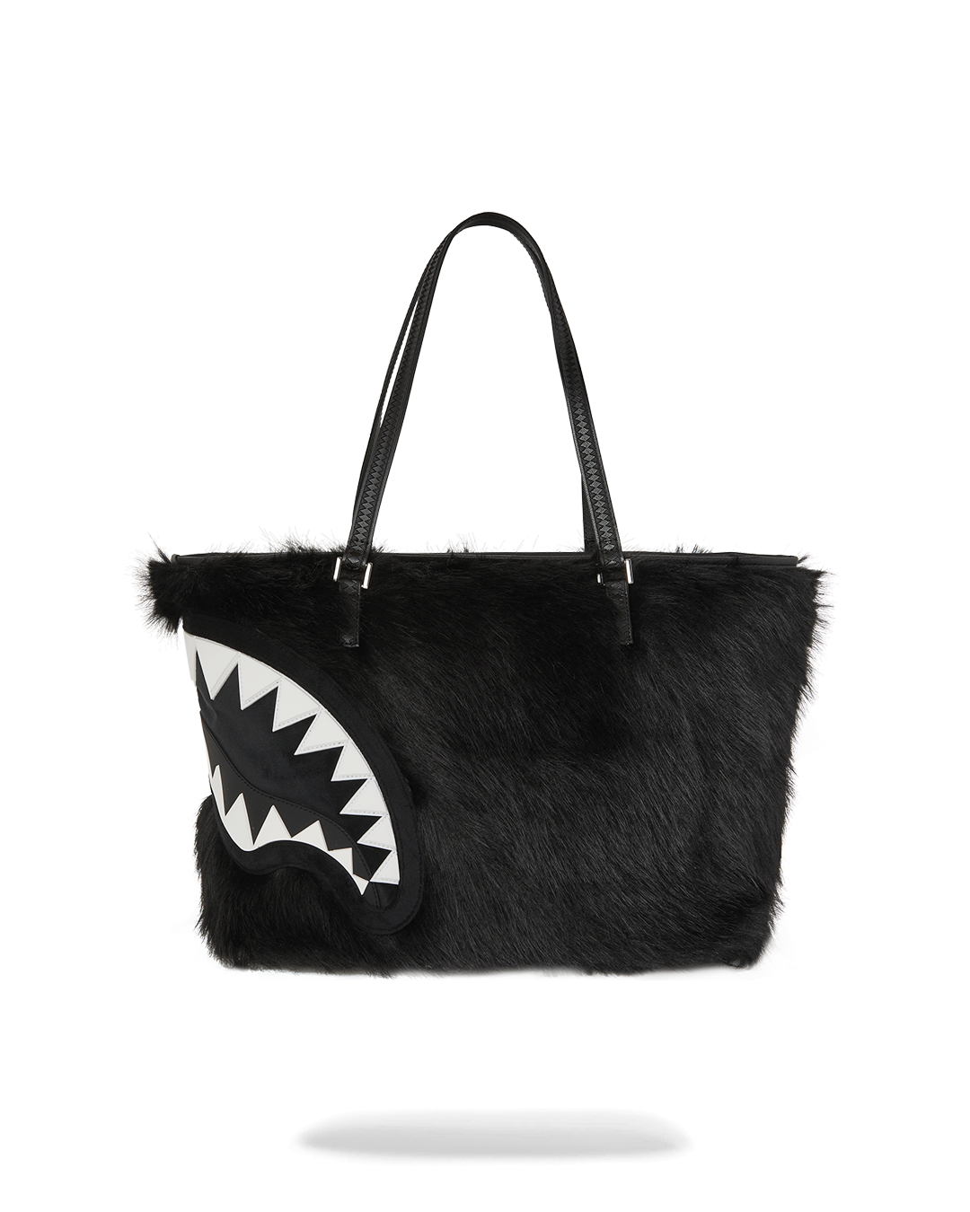 FUR CRAY BLACK TOTE