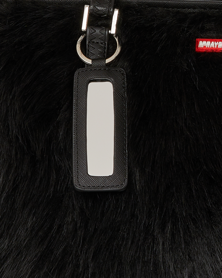 FUR CRAY BLACK TOTE