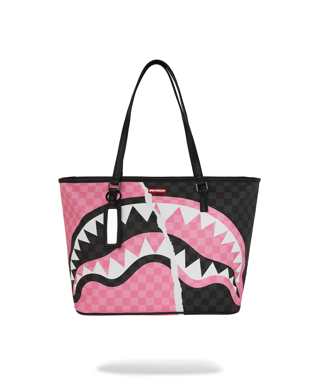 PINK AND BLACK TEAR SIP TOTE