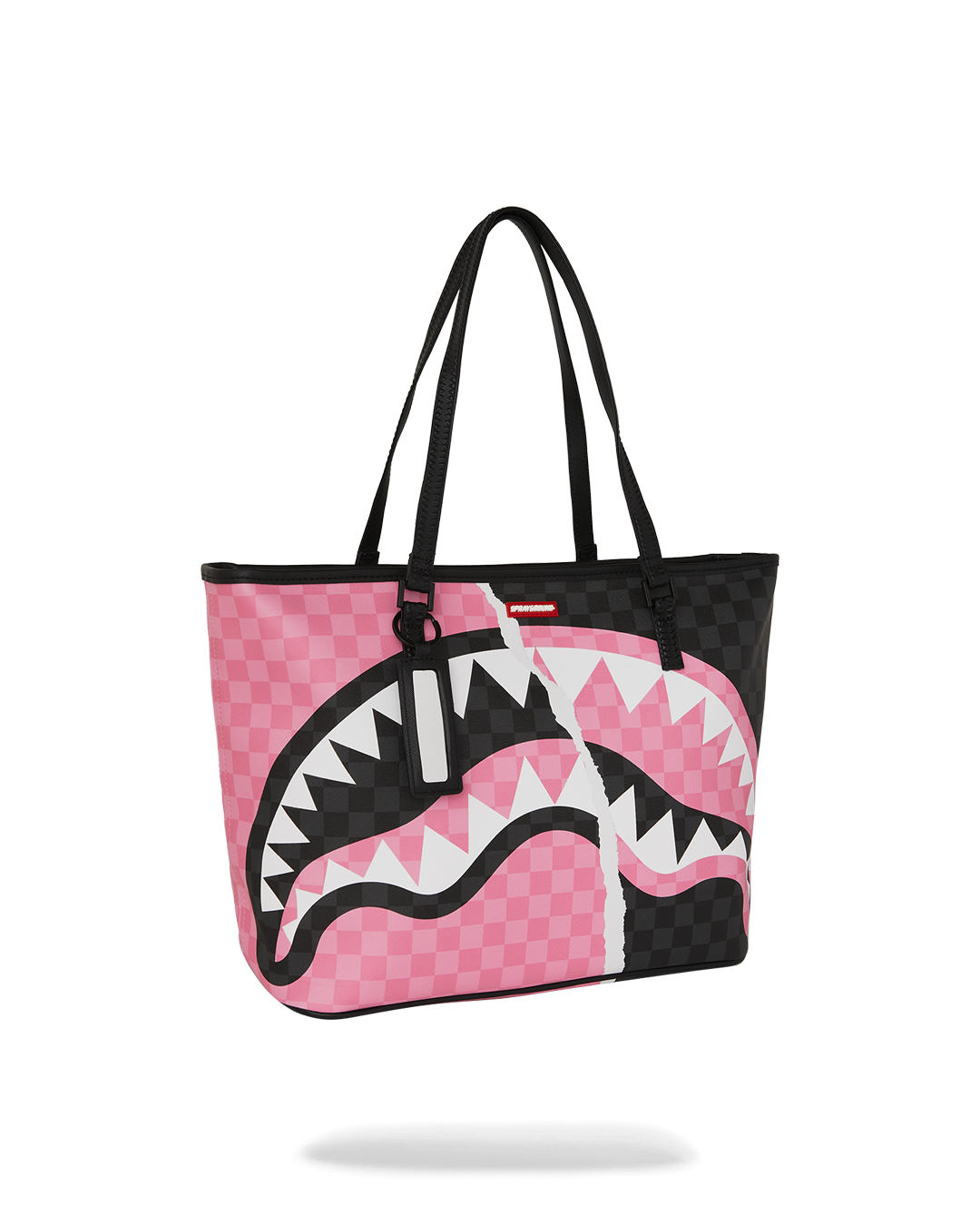 PINK AND BLACK TEAR SIP TOTE