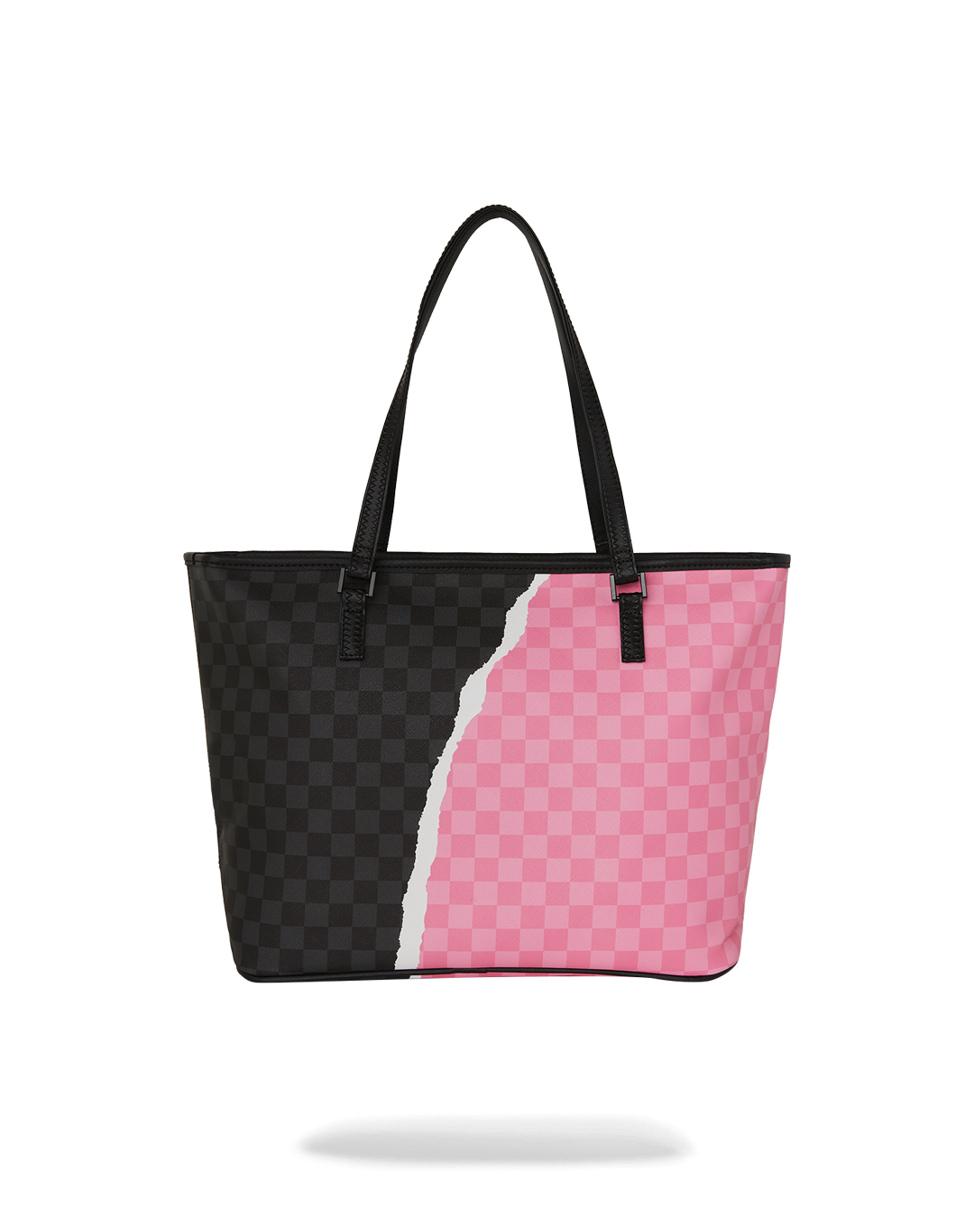 PINK AND BLACK TEAR SIP TOTE