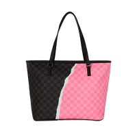 PINK AND BLACK TEAR SIP TOTE