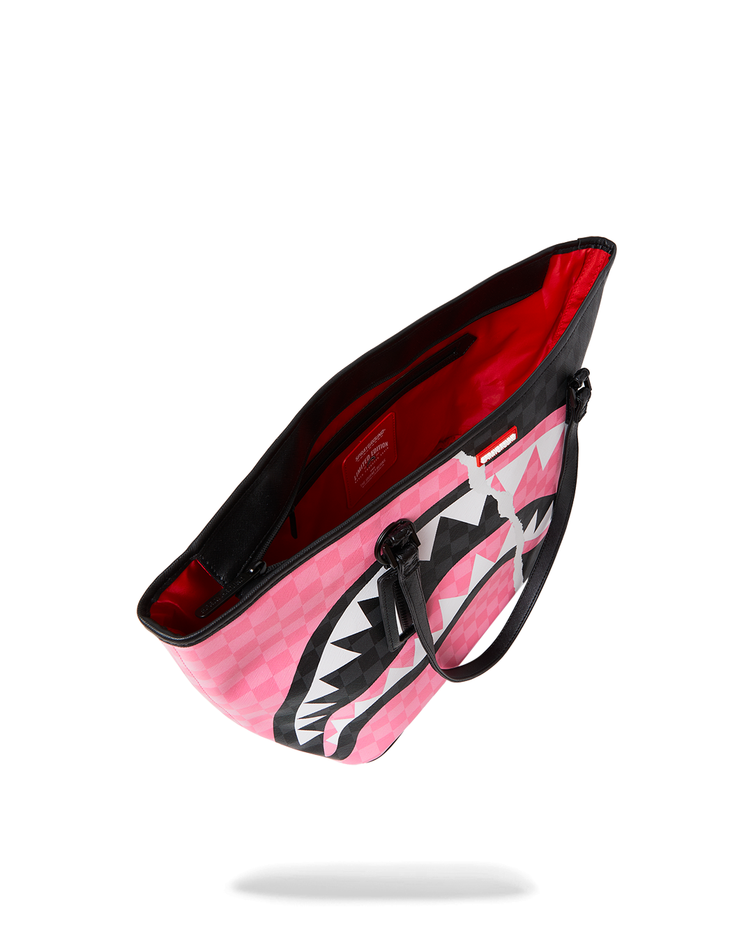 PINK AND BLACK TEAR SIP TOTE