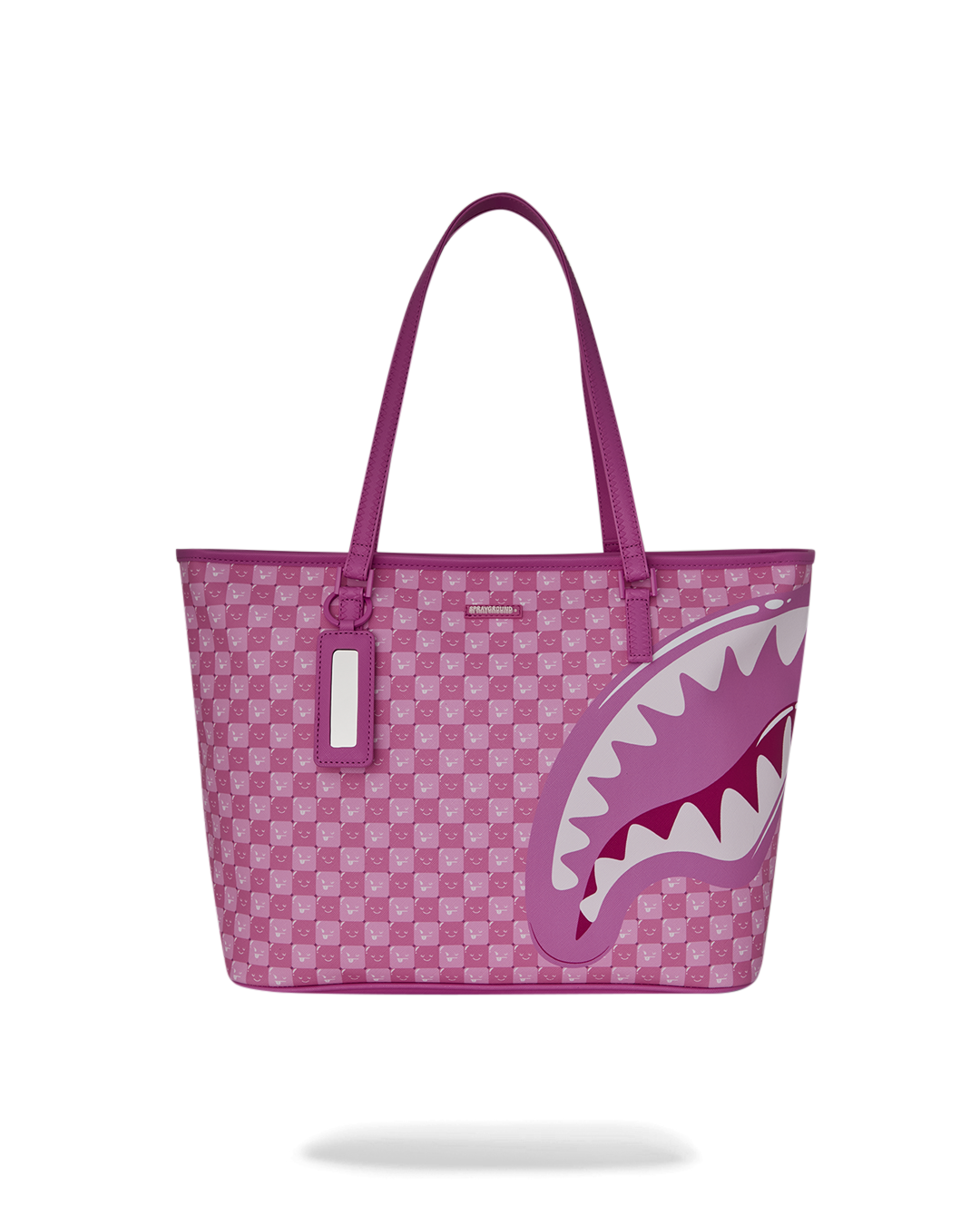 PINK NEW CHECK FACES TOTE
