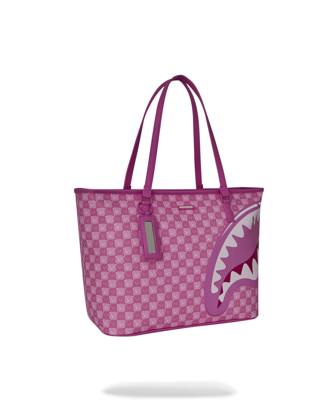 PINK NEW CHECK FACES TOTE