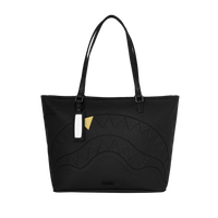 BLACKED OUT EMBOSSED GOLD TOOTH TOTE