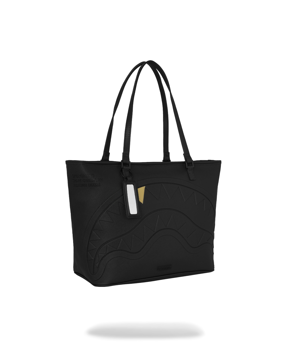 BLACKED OUT EMBOSSED GOLD TOOTH TOTE