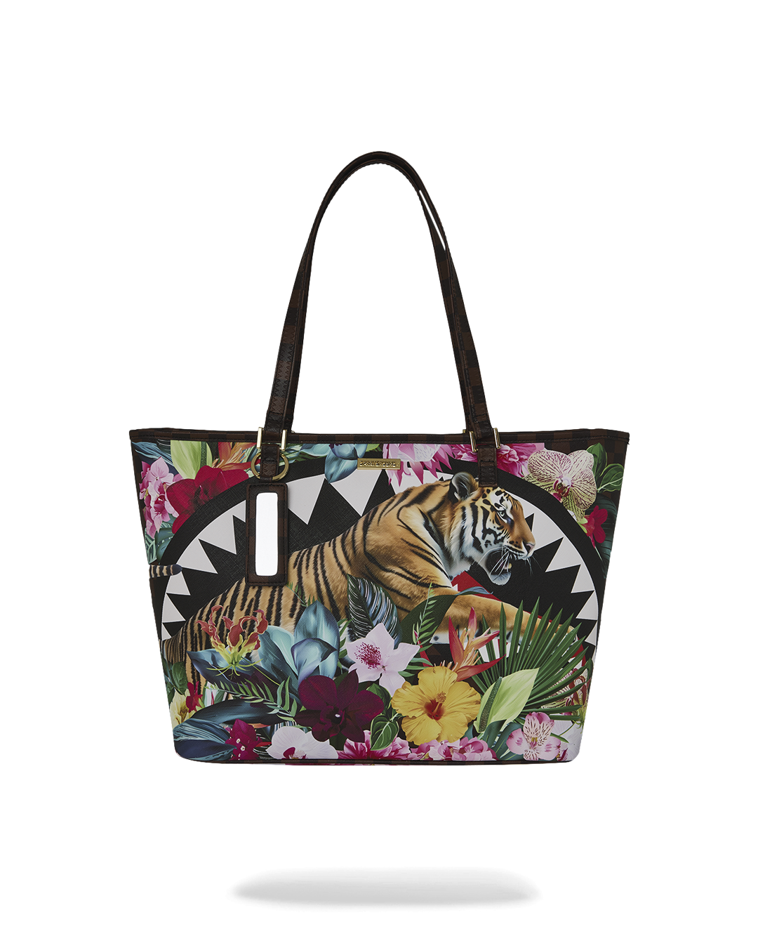 SIP FLOWERING JUNGLE SHARK TOTE
