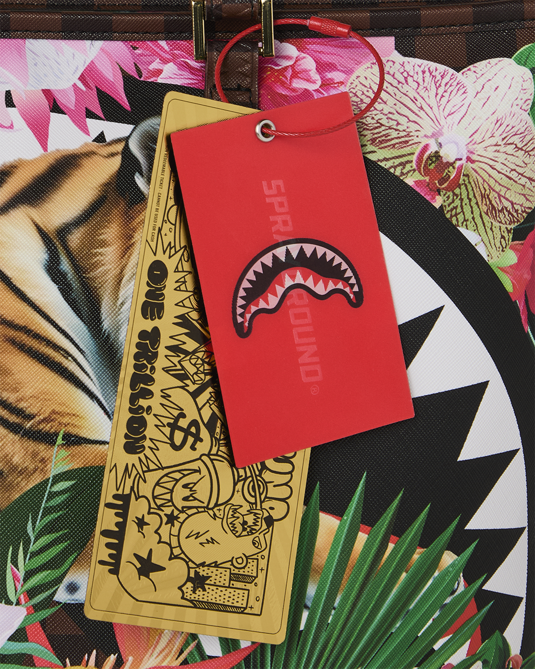 SIP FLOWERING JUNGLE SHARK TOTE