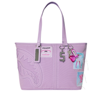 PURPLE DENIM STITCH TOTE