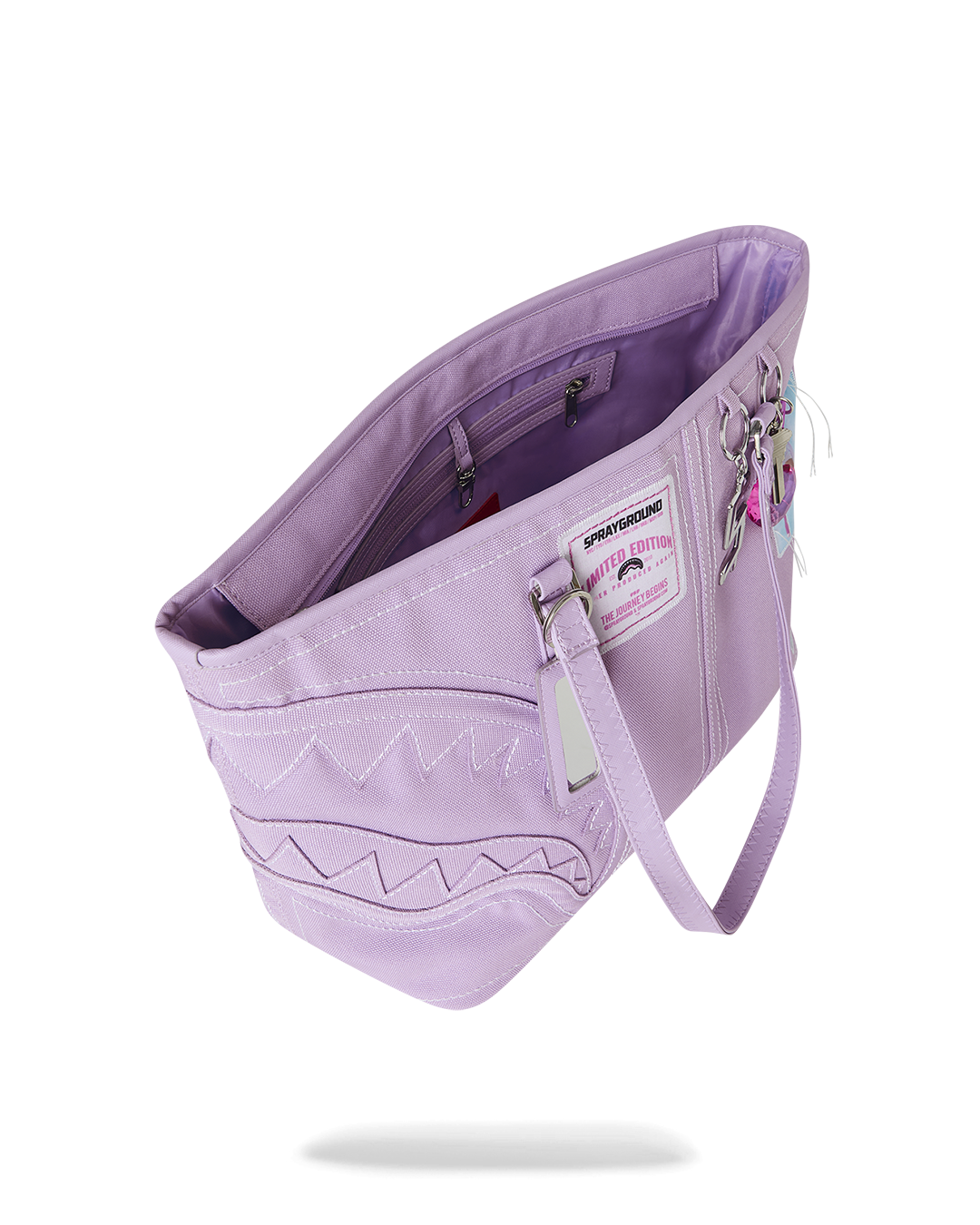 PURPLE DENIM STITCH TOTE