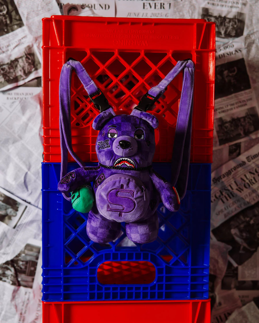 PURPLE SHARK SHARKS IN PARIS MINI BEAR