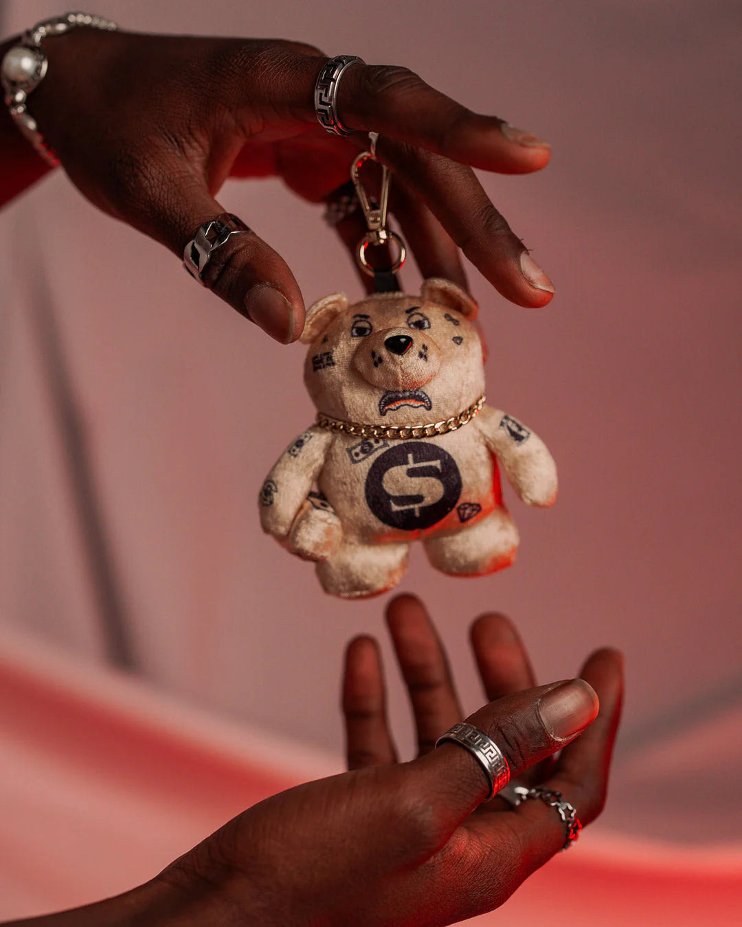 GOLD MYSTERY BEAR BAG CLIP