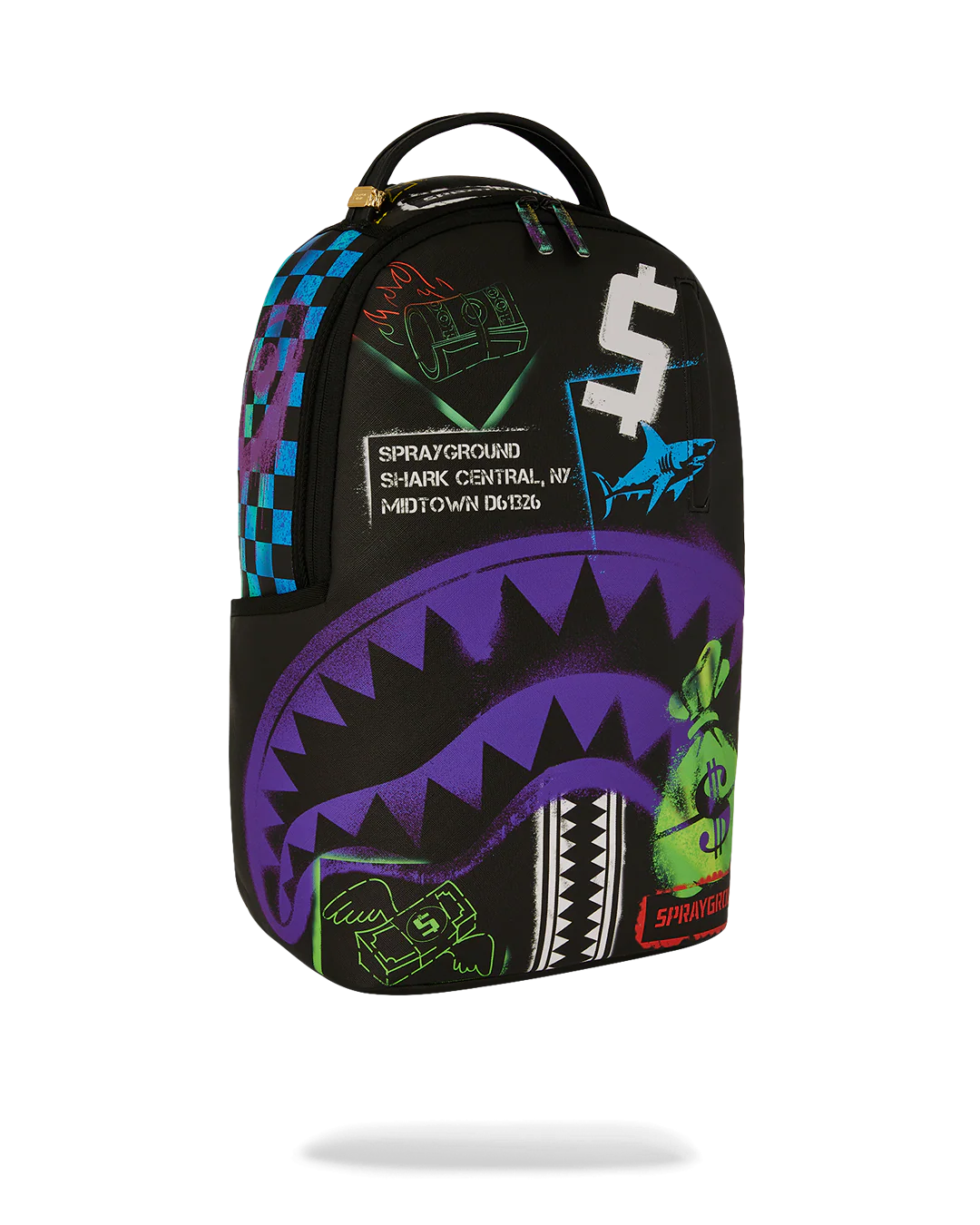 SHARK CENTRAL STENCILS BLACK DLXSV BACKPACK