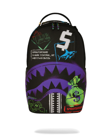 SHARK CENTRAL STENCILS BLACK DLXSV BACKPACK
