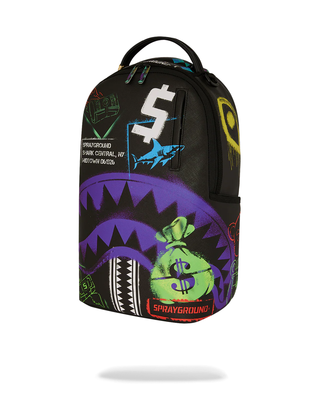SHARK CENTRAL STENCILS BLACK DLXSV BACKPACK