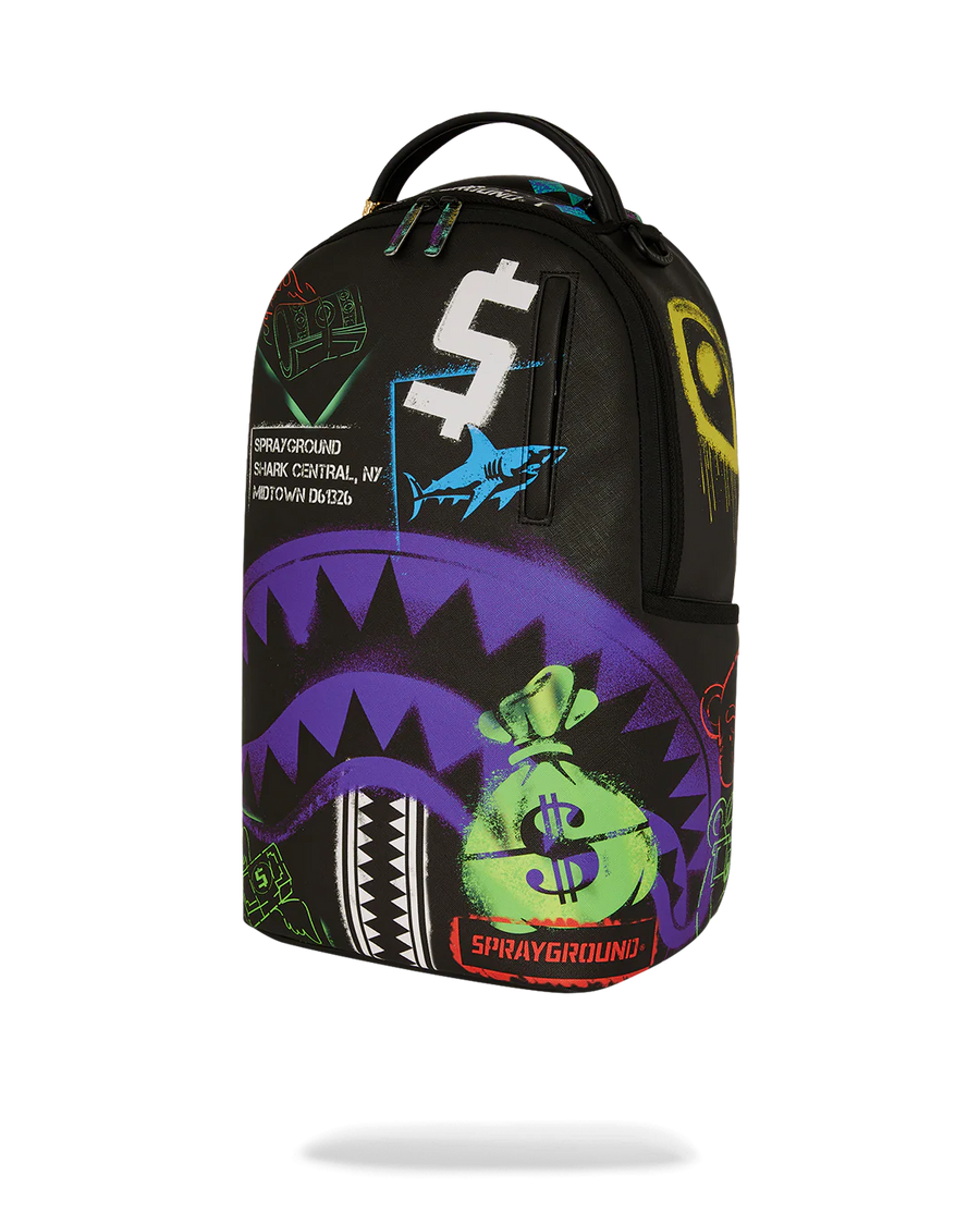 SHARK CENTRAL STENCILS BLACK DLXSV BACKPACK