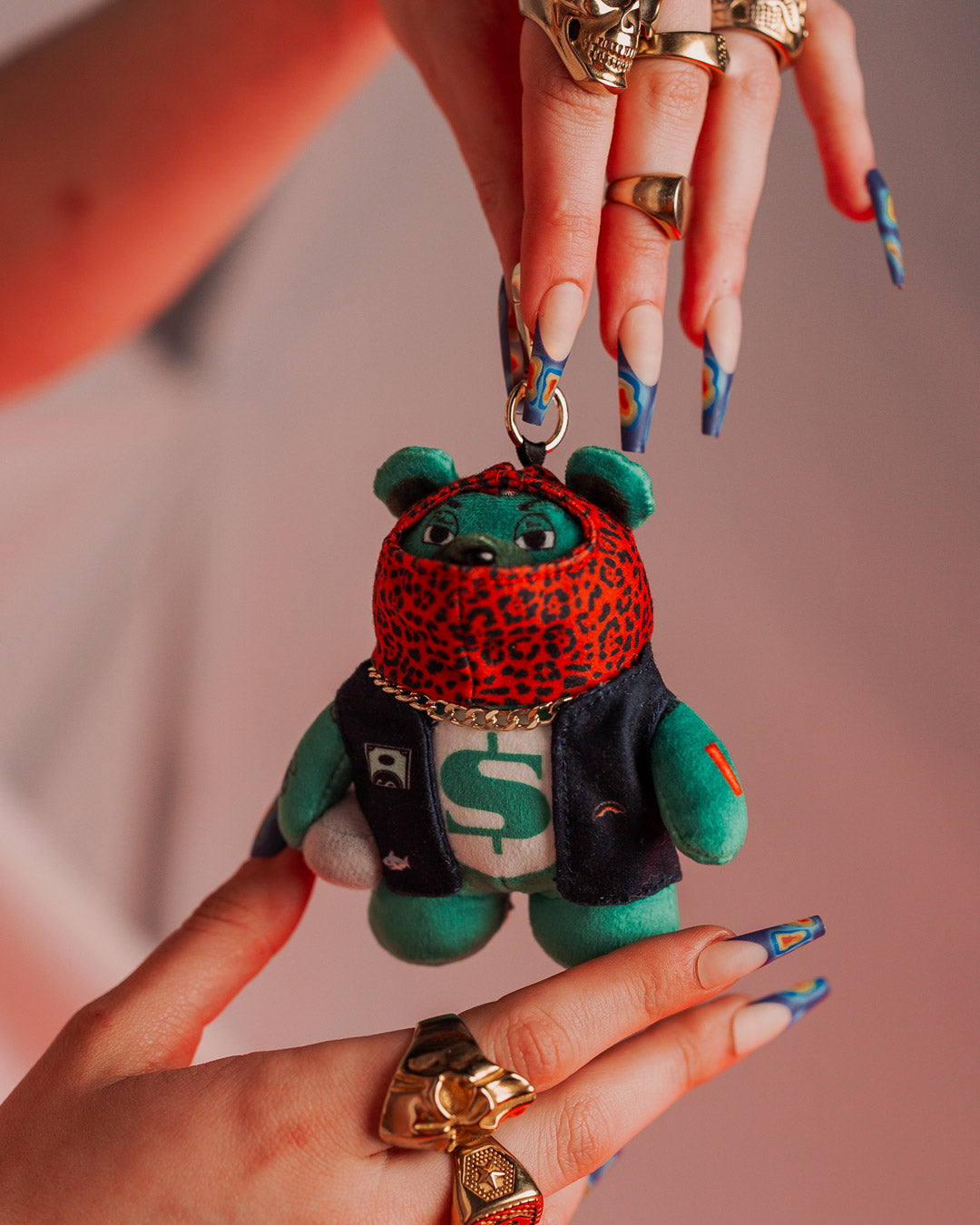 SKI MASK MYSTERY BEAR BAG CLIP