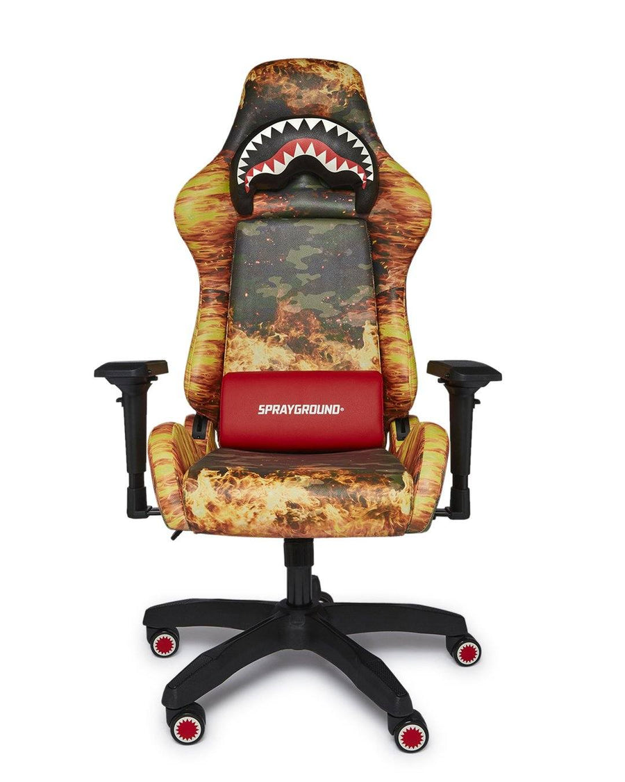 FIRE CAMO GAMING CHAIR (VEGAN LEATHER) SUPER RARE