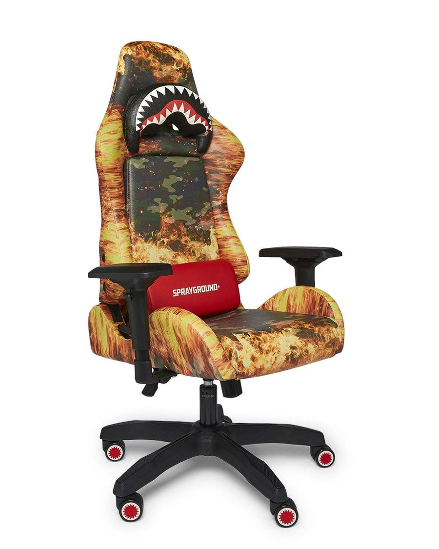 FIRE CAMO GAMING CHAIR (VEGAN LEATHER) SUPER RARE