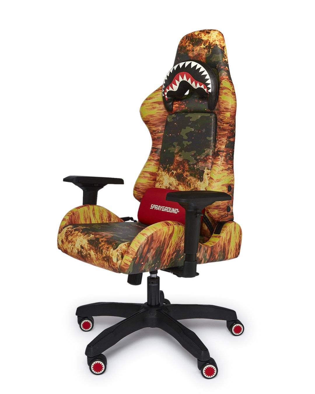 FIRE CAMO GAMING CHAIR (VEGAN LEATHER) SUPER RARE