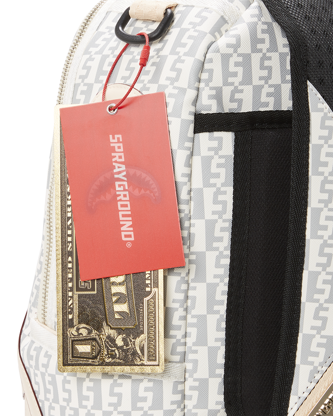 Sprayground cream backpack sale