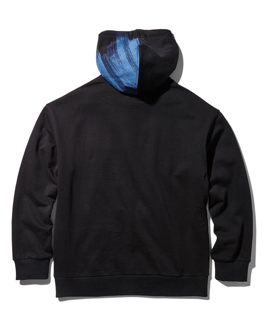 WIDE PAINT HOODY (BLACK)